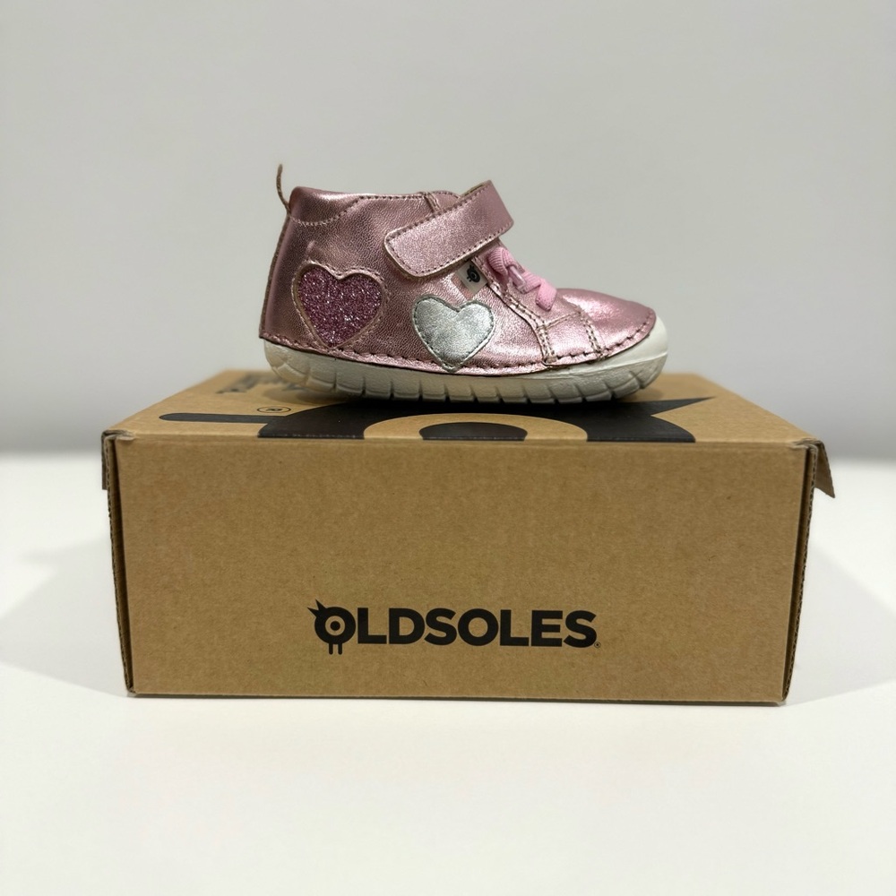 OLD SOLES GIRL'S 4097 HARPER PAVE SHOES - FUCHSIA FOIL / SILVER / GLAM ARGENT